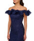 Women's Ruffled Off-The-Shoulder Mermaid Gown