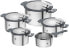 Фото #3 товара zWILLING Simplify 5 Piece Stainless Steel Saucepan Set with Integrated Strainer in Lid, Induction Suitable, Silver Black