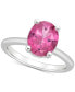 Фото #1 товара Mystic Topaz Oval Solitaire Ring (3-5/8 ct. t.w.) in Sterling Silver (Also in Pink Topaz)