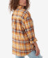 Juniors' Coat Check Cotton Flannel Shirt