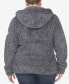 ფოტო #2 პროდუქტის Plus Size Hooded Sherpa Jacket