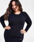 Trendy Plus Size Rib-Knit Midi Dress