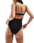 ASOS DESIGN moulded underwired swimsuit in black Черный, EU 70 D - фото #4