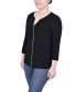 ფოტო #3 პროდუქტის Women's 3/4 Sleeve Piped Top