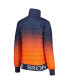 Women's Navy, Orange Denver Broncos Color Block Full-Zip Puffer Jacket