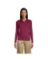 Women's School Uniform Long Sleeve Feminine Fit Interlock Polo Shirt