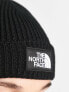 The North Face Box logo cuffed beanie in black