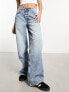 Фото #1 товара ASOS DESIGN cross front dad jean in mid blue