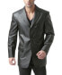 Фото #2 товара Men Liam Three-Button Leather Blazer