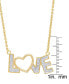 Women's Diamond Accent Heart Love Necklace