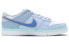 Фото #2 товара 【定制球鞋】 Nike Dunk Low retro 闪电研究所 蓝色情人节 圣诞 冰雪奇缘 低帮 板鞋 男款 白蓝金 送礼 / Кроссовки Nike Dunk Low DJ6188-101