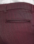 New Look slim suit trouser in burgundy