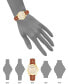 ფოტო #4 პროდუქტის Women's Three Hand Quartz Round Brown Polyurethane Faux Leather Band Watch, 33mm