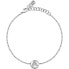 Steel bracelet with pendant A Family LPS05ASF36 clear, silver - фото #1