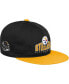 Фото #4 товара Big Boys and Girls Black Pittsburgh Steelers Legacy Deadstock Snapback Hat