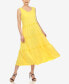 ფოტო #2 პროდუქტის Women's Scoop Neck Tiered Midi Dress