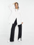 Vero Moda Petite Aware open tie back longline shirt in white