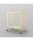 Фото #10 товара Jared Serving Bar Cart with Glass Shelves and Metal Frame