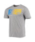 Фото #3 товара Men's Heathered Gray Los Angeles Chargers Combine Authentic Game On T-shirt