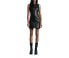 Фото #1 товара rag & bone Womens Desta Faux Leather Shift Dress Black Size 8