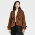 Фото #1 товара Women's Faux Utility Jacket - A New Day Brown S