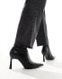 Фото #3 товара Stradivarius heeled ankle boot in shiny black