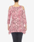 ფოტო #3 პროდუქტის Women's Snake Print Cold Shoulder Tunic