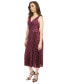 Фото #5 товара Women's Snakeskin-Print Pleated Midi Dress