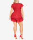 Фото #2 товара Plus Size First Date Frilled Romper