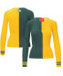 ფოტო #1 პროდუქტის Women's Green, Gold Green Bay Packers Cargo Sweater