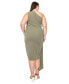 ფოტო #2 პროდუქტის Plus Size Esme Front Draped Sash Dress