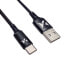 Фото #4 товара Mocny kabel przewód w oplocie USB USB-C 2.4A 2m czarny