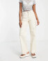 Object cotton wide leg dad jeans in ecru - STONE