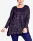 Plus Size Emmery Pleat Detail Tunic Top