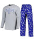Фото #1 товара Пижама Concepts Sport мужская Роял, серый комплект спальных топов и брюк Los Angeles Dodgers