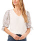 Фото #1 товара Блузка CeCe женская с цветочным принтом и завязками на рукавах