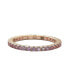 Pink Sapphire Single Row Eternity Band Ring in Sterling Silver by Suzy Levian