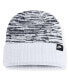 ფოტო #2 პროდუქტის Men's White/Navy Penn State Nittany Lions Primetime Terra Cuffed Knit Hat