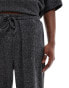 Фото #3 товара ASOS DESIGN co-ord heavyweight premium baggy trousers with brushed rib in charcoal