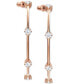 ფოტო #2 პროდუქტის Rose Gold-Tone Large Crystal Hoop Earrings, 2.5"