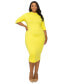 Фото #1 товара Plus Size Mona Midi Dress