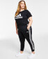 Фото #13 товара Women's Essentials Warm-Up Slim Tapered 3-Stripes Track Pants, XS-4X