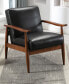 Austin Leather Gel Wooden Base Accent Chair