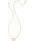 Фото #2 товара Kendra Scott gold-Tone Elisa Crystal Frame Short Pendant Necklace, 16" + 3" extender