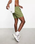 Фото #2 товара ASOS DESIGN slim chino shorts in shorter length in dark khaki