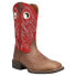 Фото #3 товара Justin Boots Liberty Water Buffalo Embroidery 11" Wide Square Toe Womens Brown,