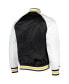 Фото #4 товара Men's Black, White Pittsburgh Penguins Primetime Raglan Satin Full-Snap Jacket