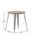 Dryden Indoor/Outdoor Dining Table, 30" Round All Weather Poly Resin Top With Steel Base