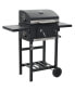 Фото #1 товара Charcoal-Fueled BBQ Grill with Bottom Shelf Black