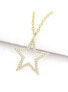 ფოტო #2 პროდუქტის Cut Out Star Cubic Zirconia Pendant Necklace